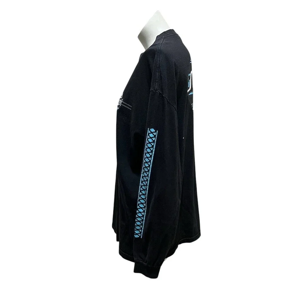 Santa Cruz Long Sleeve Graphic T-Shirt Men's XL Black Blue Wave Dot Logo - Picture 5 of 10